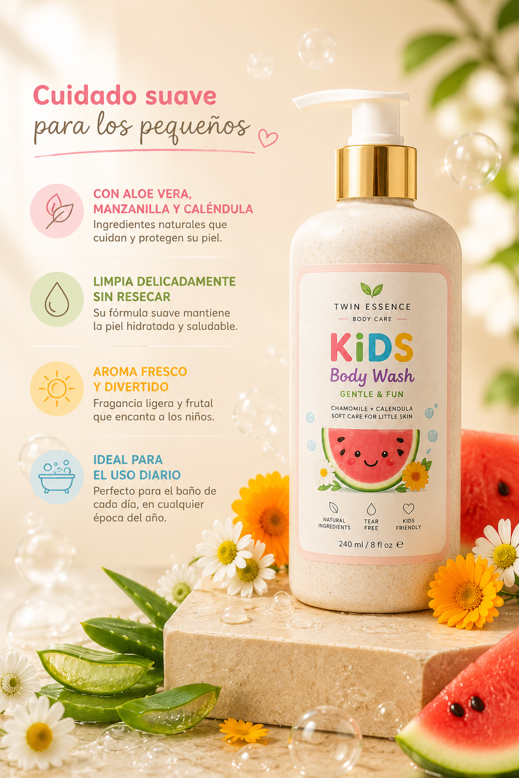 Sunny Melon
Watermelon + Banana Body Wash