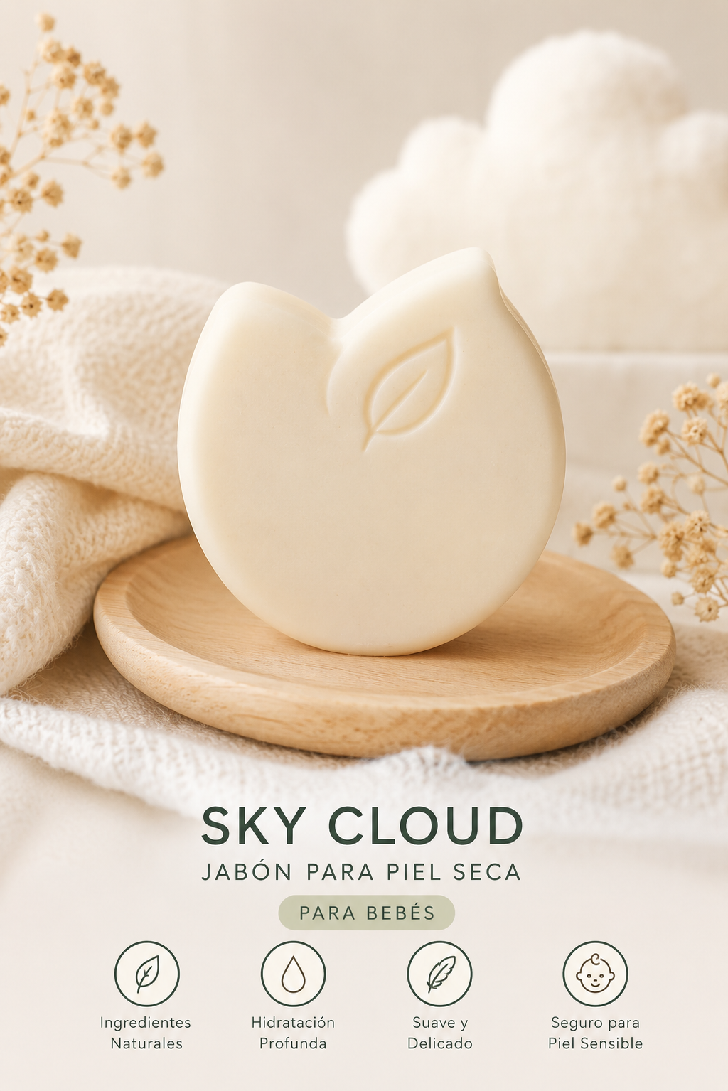 Sky Cloud – Jabon para bebes de piel seca