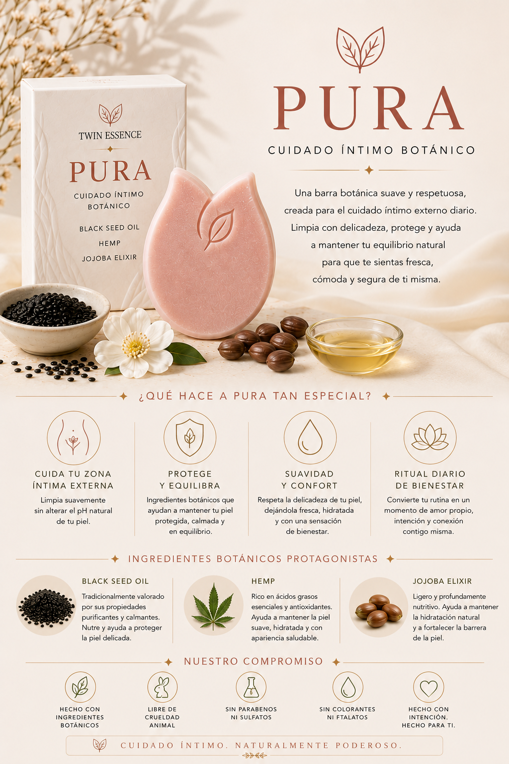 PURA - Jabon para el cuidado femenino diario